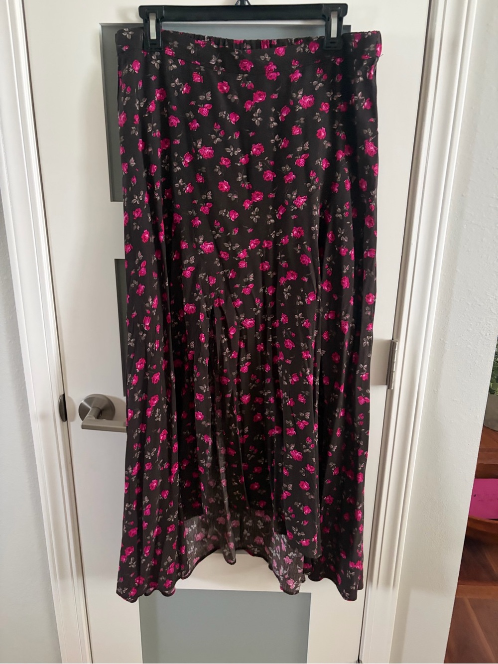 GAP Midi Skirt Brown/ Pink Floral Print